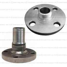 Фланец с хвостовиком "ёрш" и "резьба" (ДУ-40 (50 мм) DN50 ёрш с фланцем сталь)